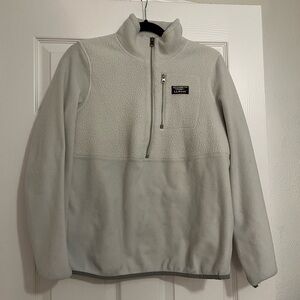L.L. Bean White Fleece Jacket